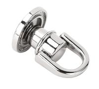 Alomejor Borchie per Rivetti con Anello a D con Design Girevole per Borse, Collari, Zaini, 20 Pezzi, in Lega di Zinco, Ferro, 15x17 Mm (SILVER)