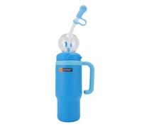 Alomejor Borraccia Whale Fountain da 710 Ml in Acciaio Inossidabile, Termica, con Manico e Cannuccia, Ideale per Viaggi e attività all'aperto. (BLUE)