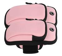 Alomejor Borsa a Braccio Impermeabile a 2 Parti per Telefoni Cellulari, Braccialetto per Esercizio in Nylon con Doppia Design con Cerniera, Braccialetto per, Xperia, 7,5 Pollici, Blu (PINK)