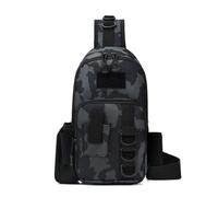 Alomejor Borsa a Tracolla da Pesca, Zaino in Tessuto Oxford Impermeabile con Scomparti Multipli e Accessori Esterni, per Ciclismo, Pesca, Shopping, Avventure All'aria Aperta (mimetico)