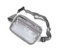 Alomejor Borsa a Tracolla Trasparente, Pettorale in PVC Trasparente Resistente All'acqua con Cinturino Traspirante Regolabile, per Concerti Sportivi, Viaggi, Palestra, Spiaggia, (GREY)