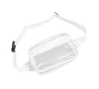 Alomejor Borsa a Tracolla Trasparente, Pettorale in PVC Trasparente Resistente All'acqua con Cinturino Traspirante Regolabile, per Concerti Sportivi, Viaggi, Palestra, Spiaggia, (WHITE)