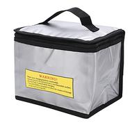 Alomejor Borsa ignifuga per batterie al litio, 215x145x165mm, singola | Fibra resistente al fuoco, costruzione anti-esplosione, colore argento elegante