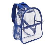 Alomejor Borsa Impermeabile Resistente per Zaino Trasparente con Cerniera in PVC Trasparente per Scuola, Viaggi, Uso Quotidiano 11,5 X 6 X 12 Pollici (BLUE)