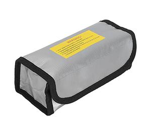 Alomejor Borsa per Batteria LiPo Ignifuga Scatola di Ricarica per Protezione Grigio Altamente Antideflagrante per Drone Modello RC da 2,8 Once