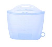 Alomejor Borsa per Microonde in Silicone Borsa per Alimenti Riutilizzabile a Prova di Perdite con Maniglia di Sicurezza per un Trasporto Sicuro di Alimenti 2000 Ml Blu