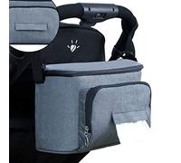 Alomejor Borsa per Passeggino Multifunzionale con Design a Rete Indipendente, Organizer Portatile da Appendere per la Mamma, Rosa Rossa, 12,6x6,3x7,3 Pollici (con cinghie)