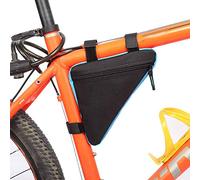 Alomejor Borsa Triangolare da Sella per Bici Borsa a Tracolla Triangolare in Oxford con Apertura Rapida per Bicicletta Ciclismo(Schwatz+Blau)