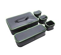 Alomejor Borse per Attrezzatura da Pesca in EVA, Organizer Impermeabile in 5 Pezzi con Manico Rinforzato per Kayak, Campeggio, Accessori per la da Diporto 14,2x9,8x3,1 Pollici