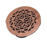 Alomejor Buffer di Copertura della Buca per Chitarra in Mogano per Chitarre Folk Acustiche EQ Protezione in Legno 10 Cm (6)