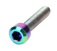 Alomejor Bulloni per bicicletta in lega multicolore 2 viti lucidate fissate per i conducenti per bicicletta da montagna. Dimensioni: 25 x 5 x 8,5 x 8,5 mm (lucido; 3 x 2,6 mm)