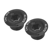 Alomejor Bulloni per Pedivella Bici da 2 Pezzi, Fissaggio in Lega di Alluminio Ad Alta Durezza per Guarnitura Integrata Cava Prowheel (M18)