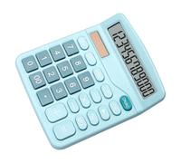 Alomejor Calcolatrice da Tavolo Digitale a Energia Solare, Tasti con Texture Leggera per Studenti e Insegnanti, Piccola Calcolatrice Solare Portatile per L'uso Quotidiano (BLUE)