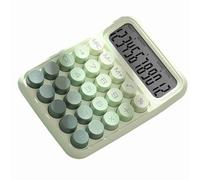 Alomejor Calcolatrice Elegante e Carina con Pulsanti Grandi, Display Trasparente a 12 Cifre per Ufficio Contabile per Studenti, Plastica Rossa, Dimensioni 6,3x4,53x1,18 Pollici (GREEN)