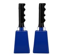Alomejor Campanella 2 Pezzi Ferro e Plastica Strumento a Percussione per Scena Musicale (Blu 1 paio)