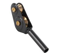 Alomejor Canna da pesca a doppio rullo, puleggia, anello stabile per barche, strumento di scorrimento nero (5,0 mm)