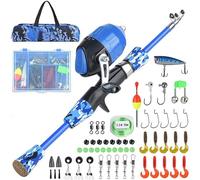 Alomejor Canna da Pesca per Bambini, Canna da Pesca Telescopica e Kit Combinato Mulinello con Impugnatura in EVA per Bambini, Ragazzi e Adolescenti