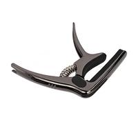 Alomejor Capotasto in Metallo per Chitarra, Accessori per Strumenti a Corda con Porta Plettro e Imbottitura Morbida, per Chitarra Elettrica, Basso, Mandolino, Ukulele, banjo. (Nichelatura nera)