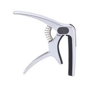 Alomejor Capotasto per Chitarra in Metallo Versatile 3 in 1 con Imbottitura in Silicone per musicisti; Include Custodia (SILVER)