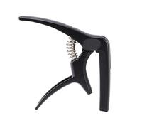 Alomejor Capotasto per Chitarra in Metallo Versatile 3 in 1 con Imbottitura in Silicone per musicisti; Include Custodia (BLACK)