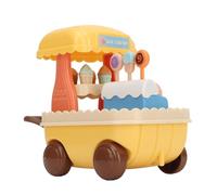 Alomejor Carretto dei Gelati, Mini Giocattolo Rotolante in Plastica per Bambini con Ciambelle e Lecca-lecca Gelato, Regalo Educativo per Giochi di Ruolo per le Vacanze di Compleanno