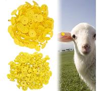 Alomejor Carta di Identificazione in Plastica con Etichetta Auricolare per Animali da 100 Pezzi per Bovini da Allevamento, Ovini, Suini, Forniture per Bestiame Non Tossiche di Colore Brillante