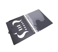 Alomejor Cartella Musicale, 5 Supporti per Spartiti in Plastica Trasparente con Finestra e Clip per Arpa da Banda, ABS Leggero per Studenti Musicisti e Spettacoli