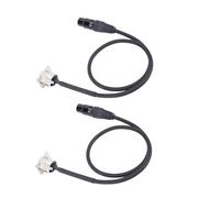 Alomejor Cavi Passanti XLR Tipo D da 2 Pezzi di Alta qualità per Connessione a 3 Pin della Scatola da Palco Microfonica 2FT (BLACK)