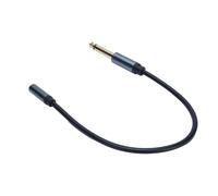 Alomejor Cavo Adattatore per Cuffie da 1/4 a 3,5 Mm Connessione Portatile Placcata in Oro per Altoparlanti e Cuffie per Chitarra PVC 0,