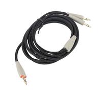 Alomejor Cavo per Cuffie per MMX100, Lunghezza 2 M, Cavo Sostitutivo di Alta qualità da 3,5 Mm a Doppio 3,5 Mm per Giochi e Musica, Filo Intrecciato Morbido (GRAY)