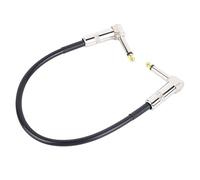 Alomejor Cavo per Effetti da 6,35 Mm Cavo Patch per Chitarra in Metallo e PVC Spina Ad Angolo Retto per Pedale a Basso Rumore Nucleo Metallico Flessibile per Registrazione Mixer Effetti per Chitarra