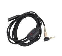 Alomejor Cavo Prolunga per Cuffie Cavo Stereo Durevole da 3,5 Mm con Controllo del Volume per Uso Domestico, Filo in Nylon Lungo 2 M