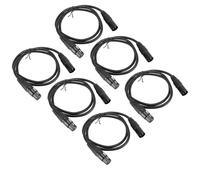 Alomejor Cavo XLR Versatile per Segnale Luminoso da Palco, Costruzione Robusta per Uso in Studio, Cavo da 10 Pezzi, Lunghezza 1 M, per Musicisti e Produttori