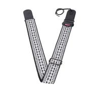 Alomejor Cinta di Chitarra Etnica, Cinturino Regolabile in Pelle di Cotone Largo 2 Pollici con Supporto per Pick per Basso Elettrico Acustico Ukulele (1)