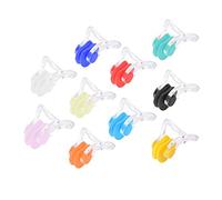 Alomejor Clip per Naso da Nuoto da 20 Pezzi per Adulti e Bambini Tappo per Naso Impermeabile in Silicone 10 Colori Mantiene Il Naso Asciutto per Principianti