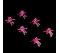 Alomejor Clip per Stelo per Attrezzi da Giardino in Plastica Resistente da 100 Pezzi per Supporto per Orchidee e Protezione per Viti Adatte per Fiori e Peperoni Trasparente 3,5 X 3,5 Cm (Rosa Rossa)