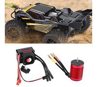 Alomejor Combo ESC Motore RC, Set ESC Motore Brushless Impermeabile 45A con Potenza 820 W per Auto RC 1/10 (4370KV)