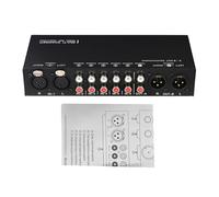 Alomejor Commutatore Segnale Audio, Selettore 6 In 3 Out con Controllo | Uscite XLR e , Alloggiamento in Metallo, Plug-and-play, Pulsante Mute, per TV, Lettore CD, Console di Gioco