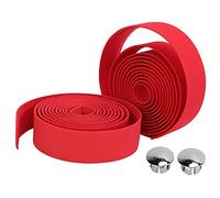 Alomejor Compedito Nastro per Manubrio in Bicicletta Non - Senza Allegria Durevole per Biciclette per i Ciclisti, Il Nastro Adesivo 2pccs da Imbottire per la Strada (Rosso)