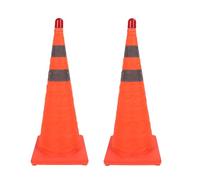 Alomejor Coni Stradali Pieghevoli Riflettenti Durevoli, Confezione 2, per la Sicurezza Stradale Nei Parcheggi e Nelle Costruzioni Stradali