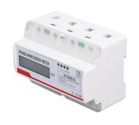 Alomejor Contatore KWH Elettrico 7P Contatore di Energia con Schermo LCD Trifase a 4 Fili per la Gestione Dell'energia, Guida Din 35 Mm per Edifici Commerciali