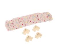 Alomejor Copertura del Telaio del Gancio in Flanella Manica Protettiva con Striscia Elastica per Pinza per Telaio da Ricamo Punto Croce per Uso Domestico 40x40 Cm (Cachi chiaro)