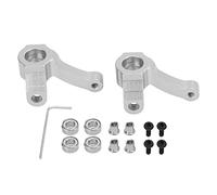 Alomejor Coppa dello Sterzo per Auto Telecomandata Coppe dello Sterzo Resistenti All'usura per Auto da Arrampicata HBX 1/24 2098B (SILVER)