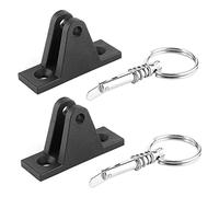 Alomejor Coppia Cerniera per Ponte Bimini per Barca, Cerniera per Ponte Marina in Acciaio e Plastica con Perno a Sgancio Rapido, Raccordo Bimini Top 62 X 21 Mm per Supporto per Tettuccio per Barca