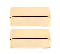 Alomejor Copri Pickup per Chitarra, Doppia Bobina Humbucker di Tipo Chiuso in Ottone per Chitarristi Elettrici (GOLD)