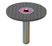 Alomejor Copri Serie Sterzo per Bicicletta con Tappo Superiore in Fibra di Carbonio con Vite per Bici da Strada MTB