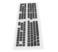 Alomejor Copritasti PBT Pudding Stampaggio a Iniezione Bicolore Design Ergonomico per Tastiere Meccaniche 132 Tasti (BLACK)