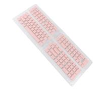 Alomejor Copritasti PBT Pudding Stampaggio a Iniezione Bicolore Design Ergonomico per Tastiere Meccaniche 132 Tasti (PINK)