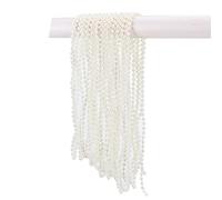 Alomejor Corda Decorativa in ABS con Perle Finte, Lunga 10 M, per Ornamento Domestico Fai da Te, Perla Bianca da 4 Mm, per Artigianato, Tende, Decorazioni per feste. (4MM beige)