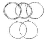 Alomejor Corde per Basso Elettrico Corde per Basso a 5 Lisce e Durevoli per Principianti Confezione da 5 Acciaio Lega di Nichel Argento 0,04 Pollici 0,06 Pollici 0,08 0,10 0,12 per gli Amanti della
